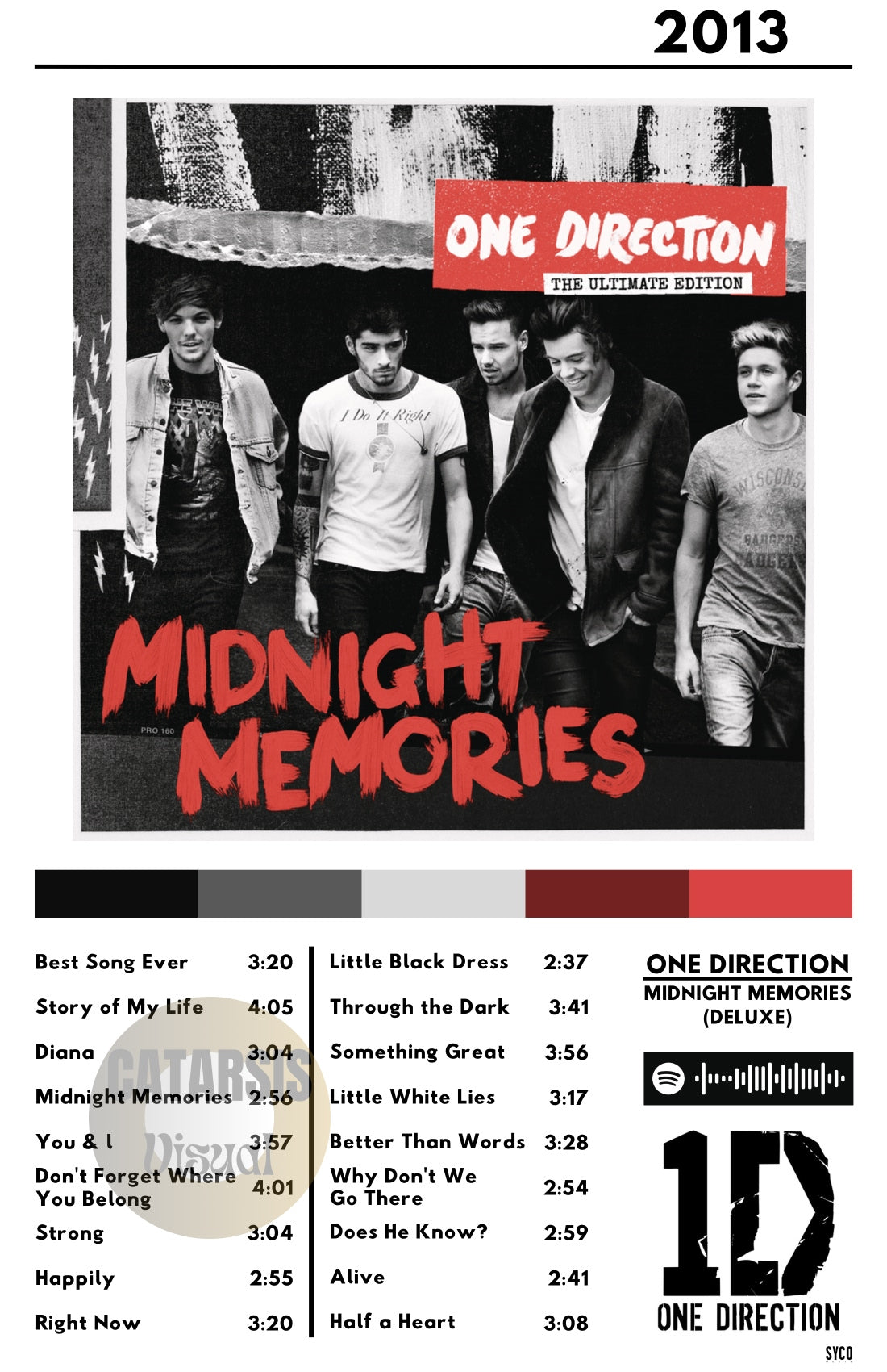 Cuadro One Direction - Midnight Memories