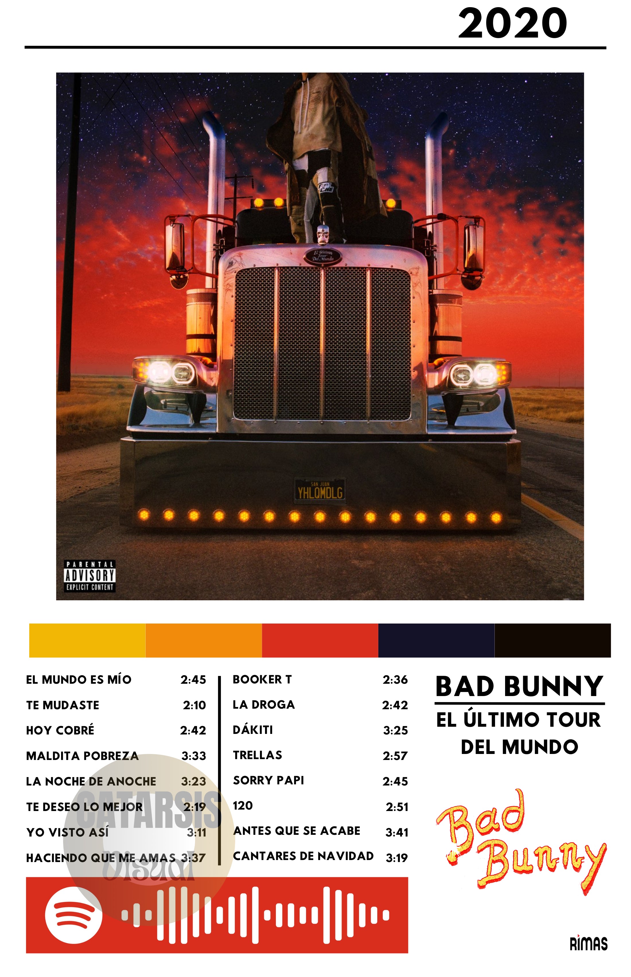Cuadro Bad Bunny - EL ÚLTIMO TOUR DEL MUNDO