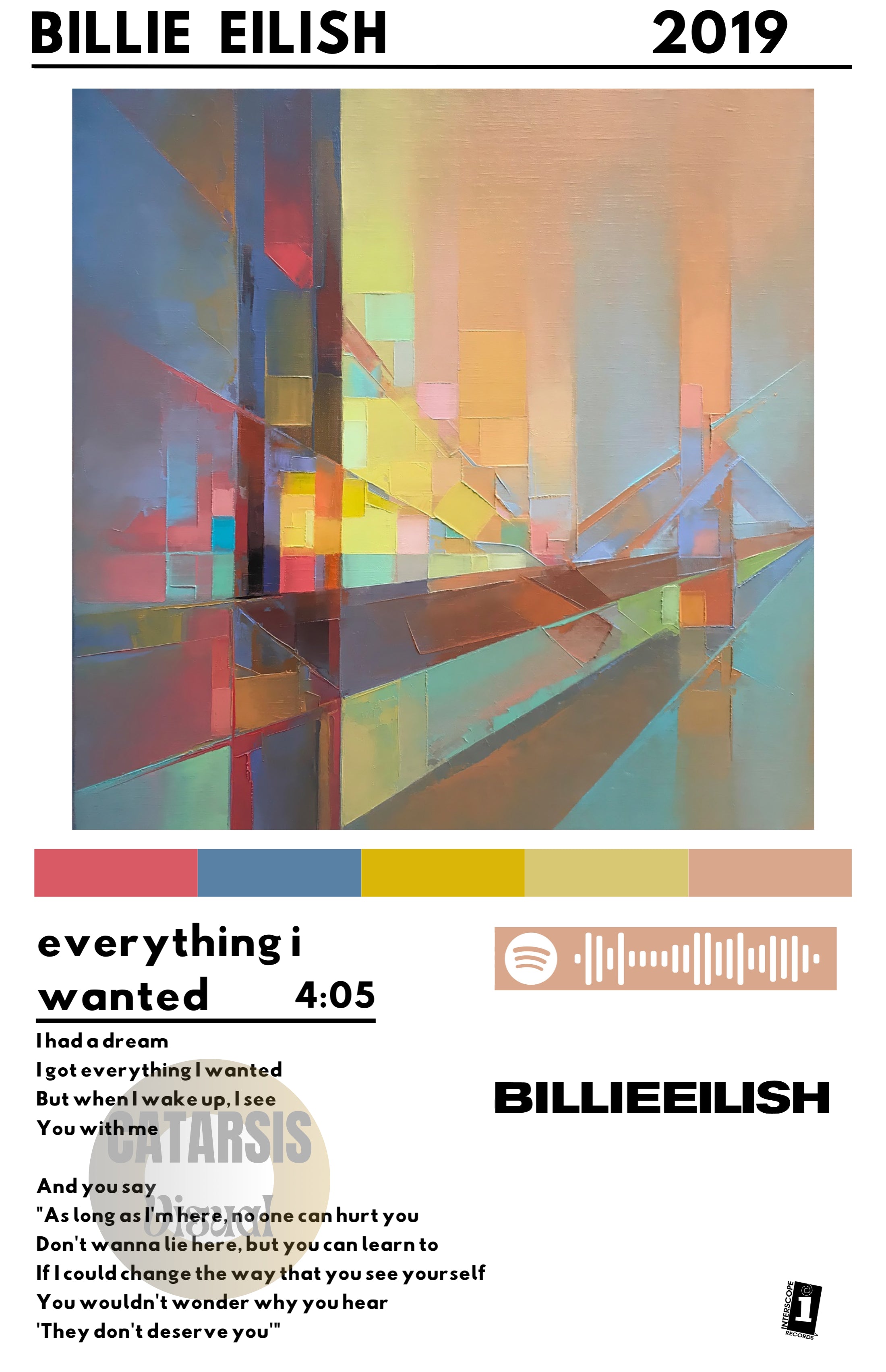 Cuadro Billie Eilish - everything i wanted
