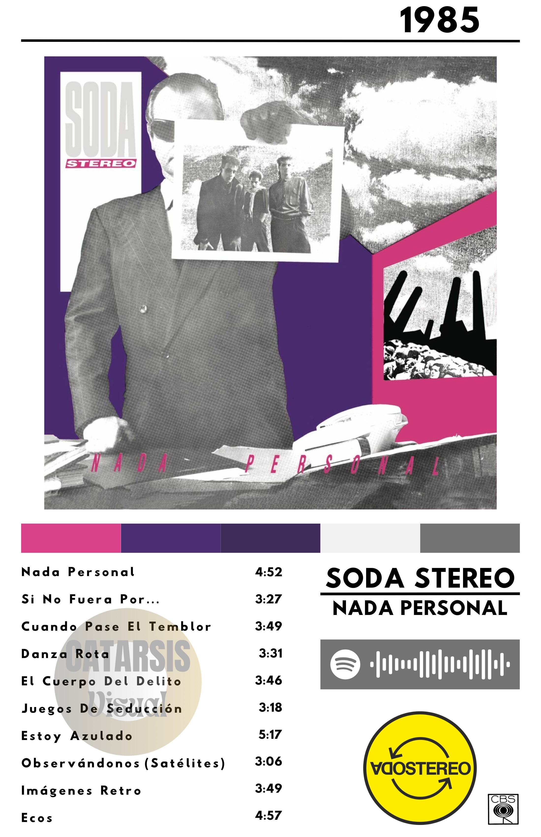 Cuadro Soda Stereo - Nada personal