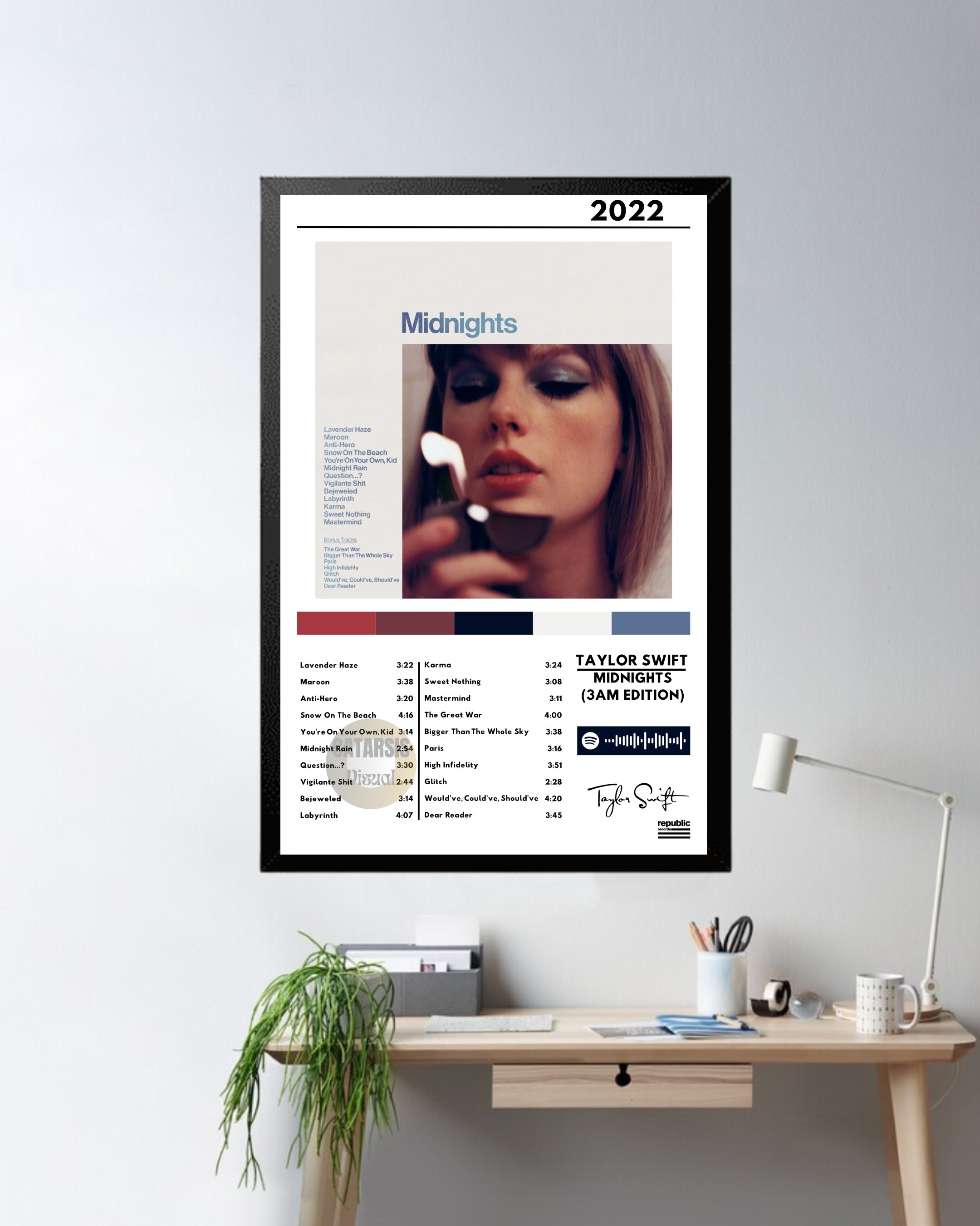 Cuadro Taylor Swift - Midnights (3AM)