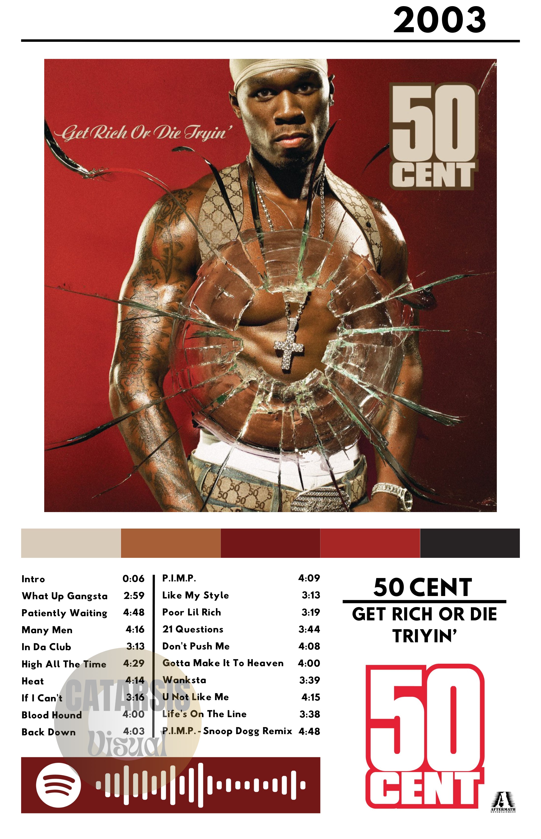 Cuadro 50 Cent  - Get Rich Or Die Triyin'