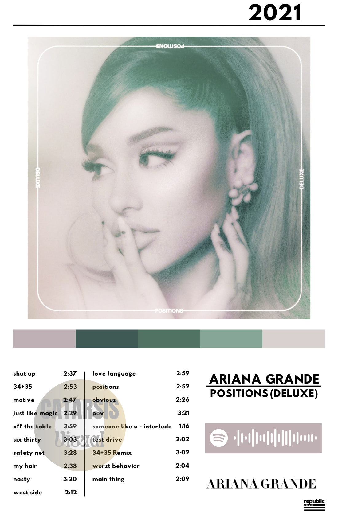 Cuadro Ariana Grande - Positions (Deluxe)