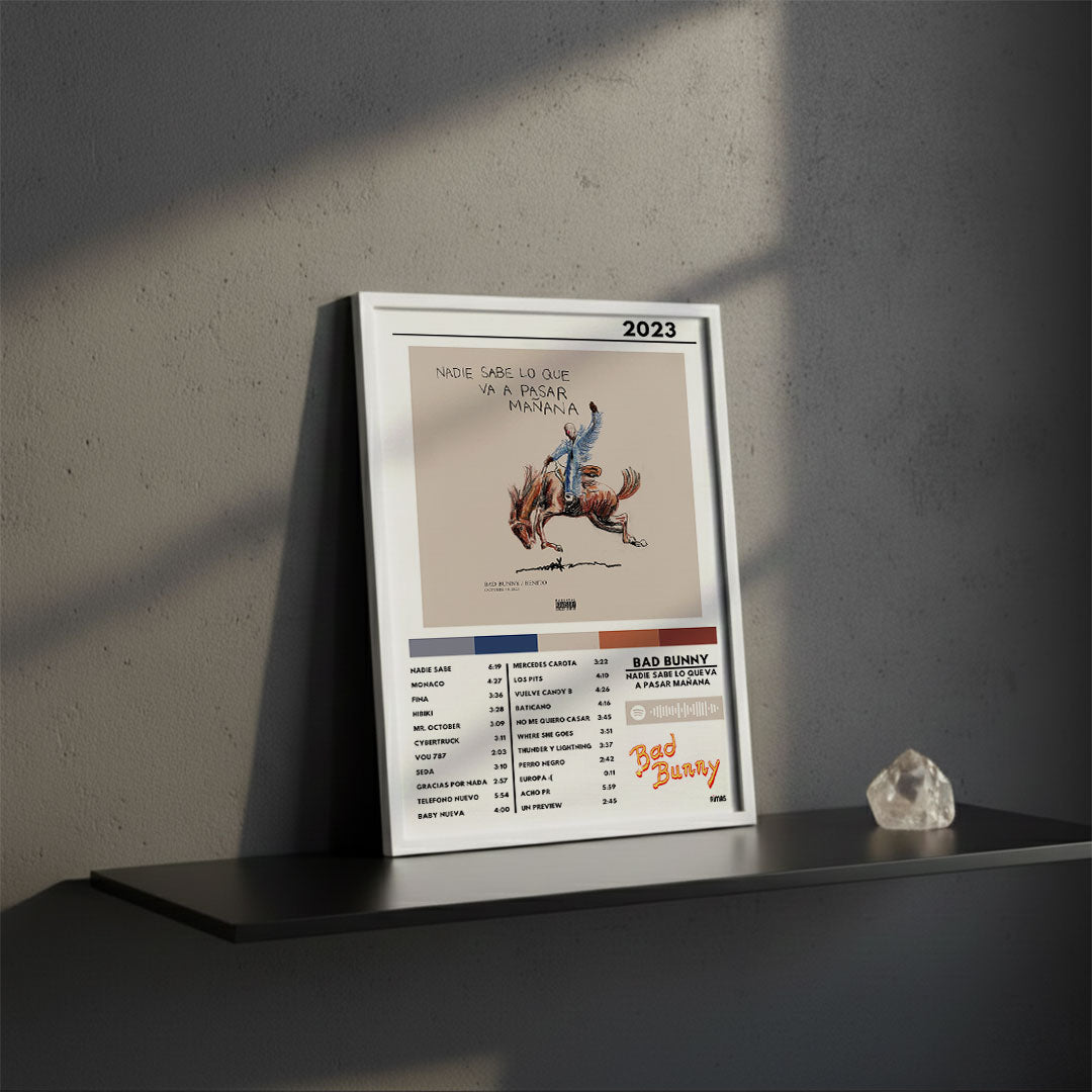 Cuadro Bad Bunny - nadie sabe lo que va a pasar mañana