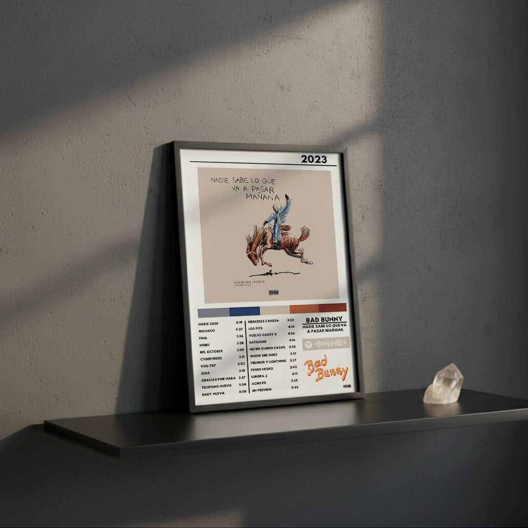 Cuadro Bad Bunny - nadie sabe lo que va a pasar mañana