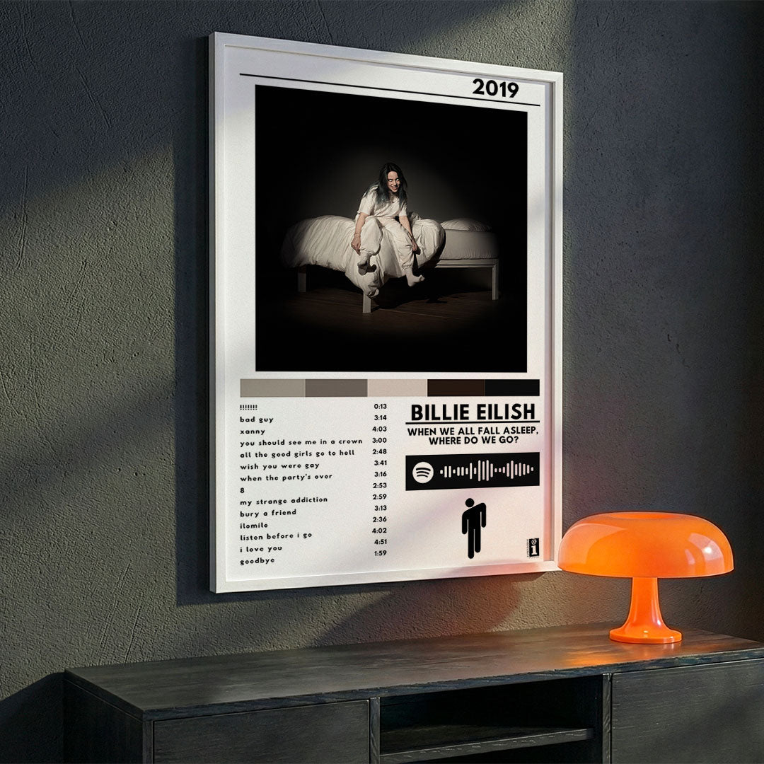 Cuadro Billie Eilish - When We All Fall Asleep, Where Do We Go? - Catarsis Visual