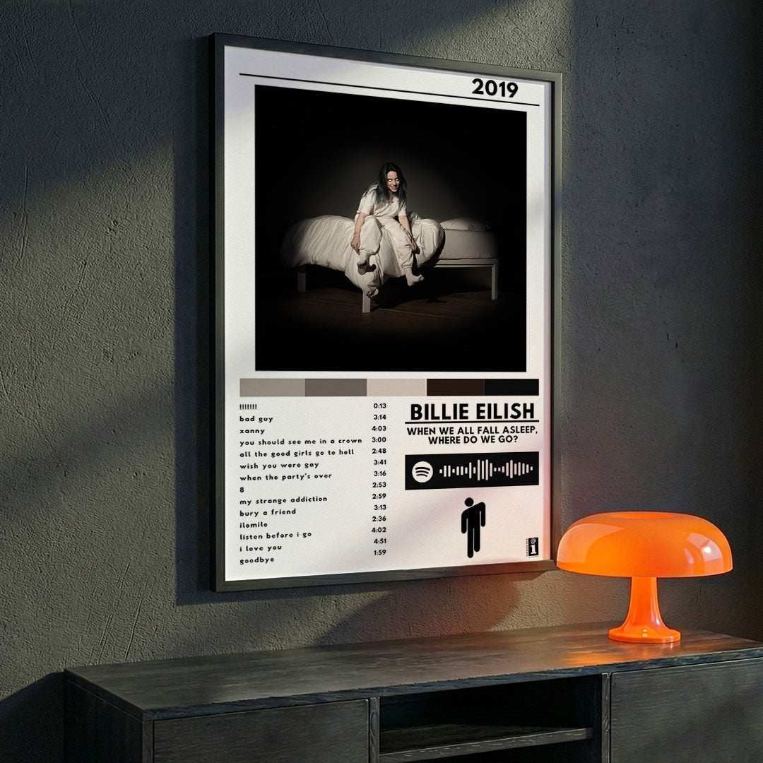 Cuadro Billie Eilish - When We All Fall Asleep, Where Do We Go? - Catarsis Visual
