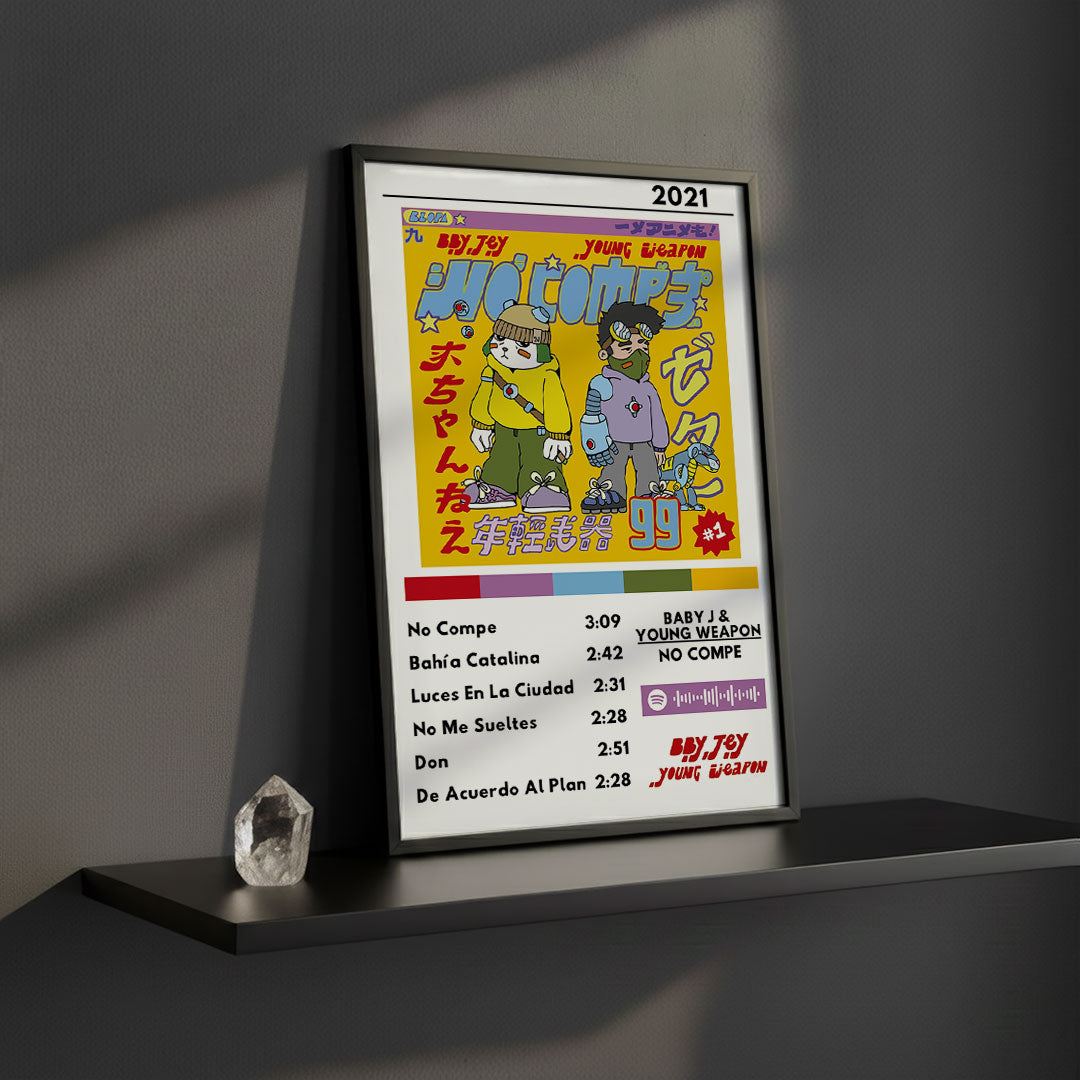 Cuadro Baby J & Young Weapon - No Compe - Catarsis Visual