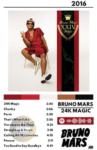 Cuadro Bruno Mars - 24K Magic
