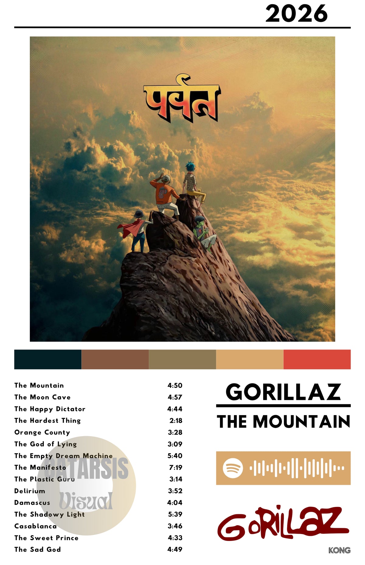 Cuadro Gorillaz - The Mountain