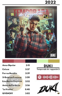 Cuadro Duki - Temporada de reggaetón 2