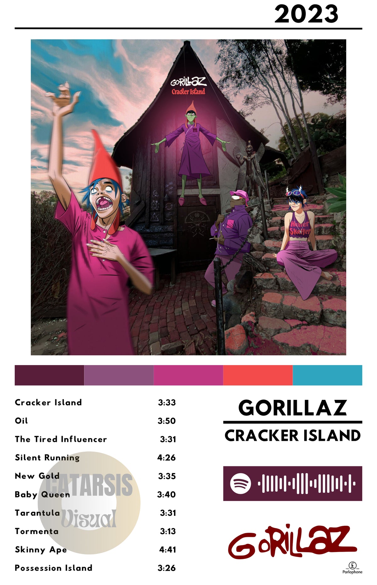 Cuadro Gorillaz - Cracker Island