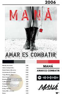 Cuadro Maná - Amar es Combatir