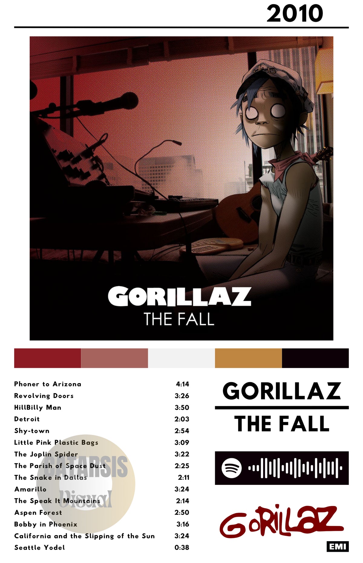 Cuadro Gorillaz - The Fall