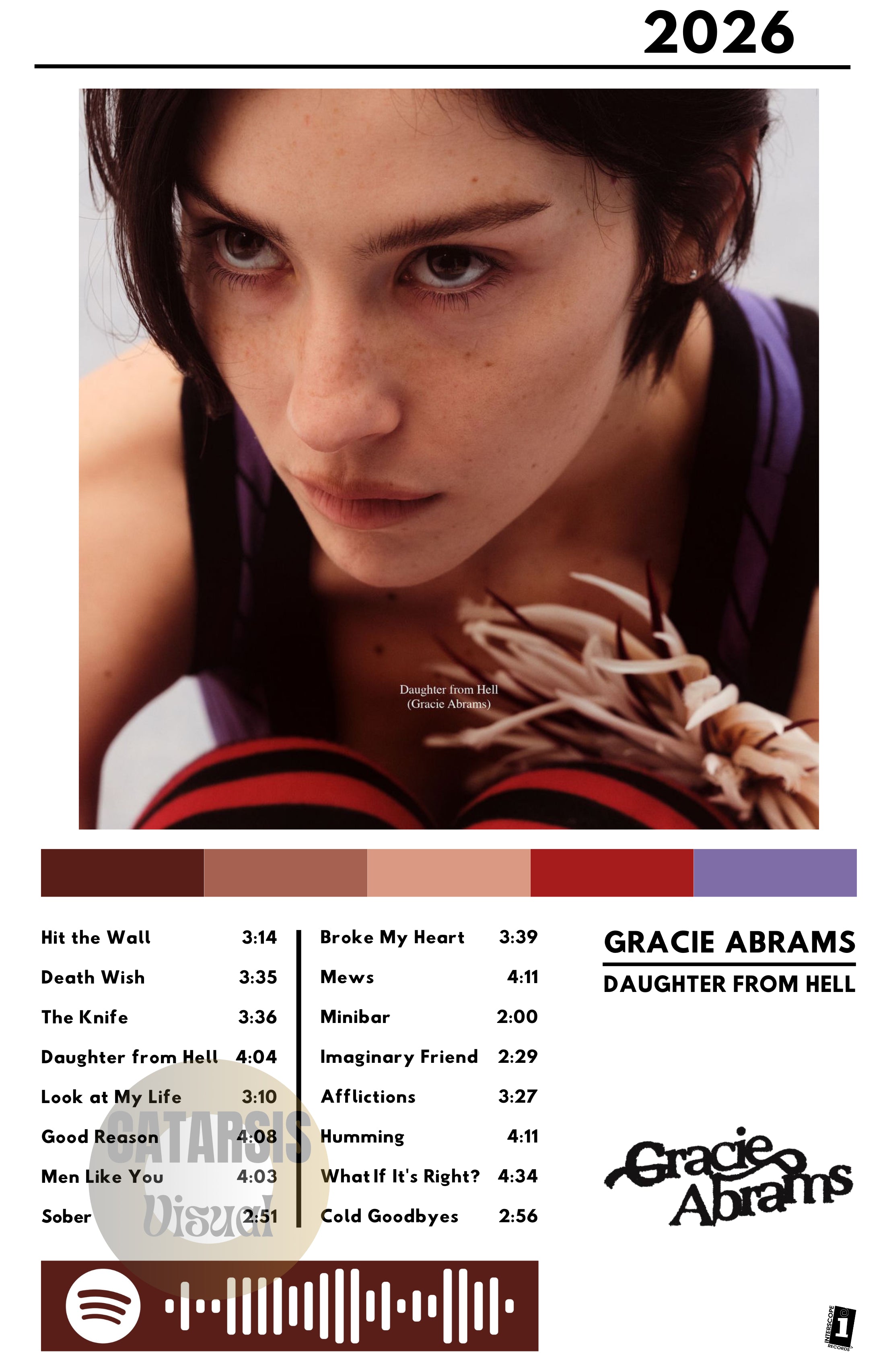 Cuadro Gracie Abrams - Doughter From Hell