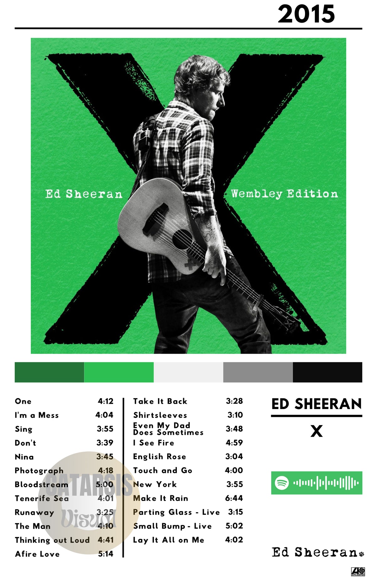 Cuadro Ed Sheeran - X
