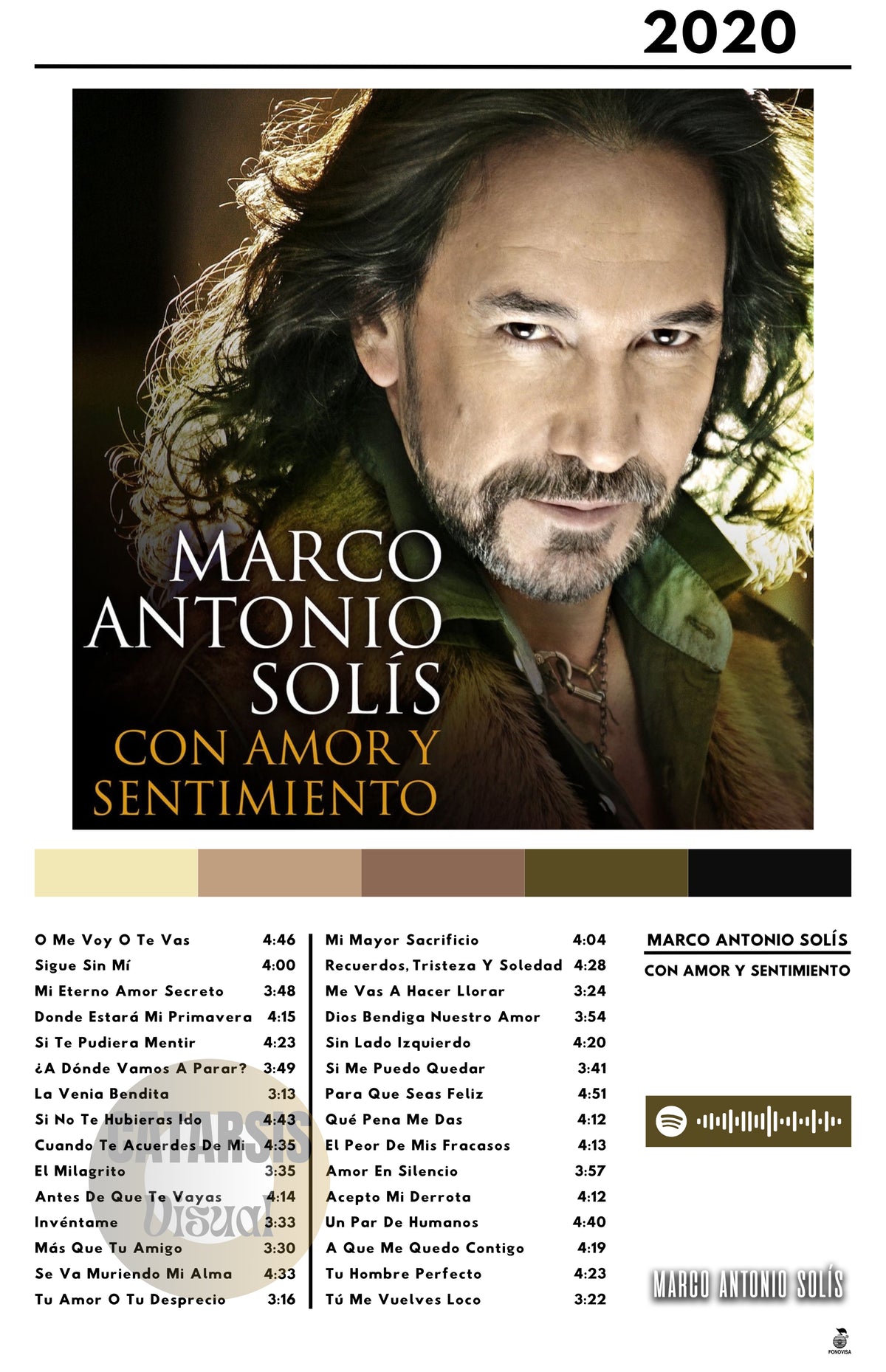 Cuadro Marco Antonio Solis - Con Amor y Sentimiento