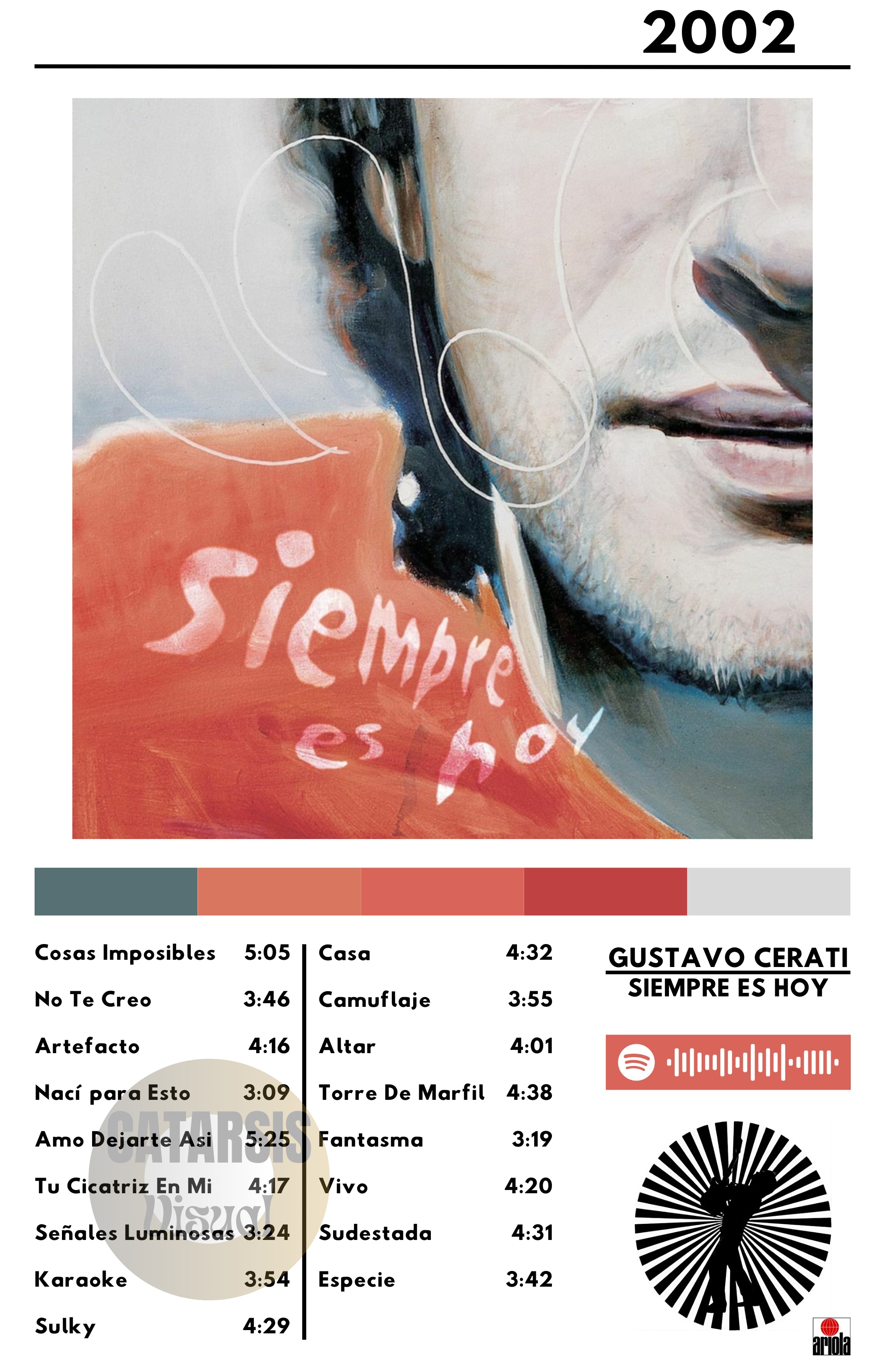 Cuadro Gustavo Cerati - Siempre Es Hoy