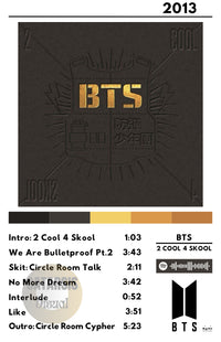 Cuadro BTS - 2 Cool 4 Skool