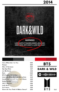 Cuadro BTS - Dark & Wild