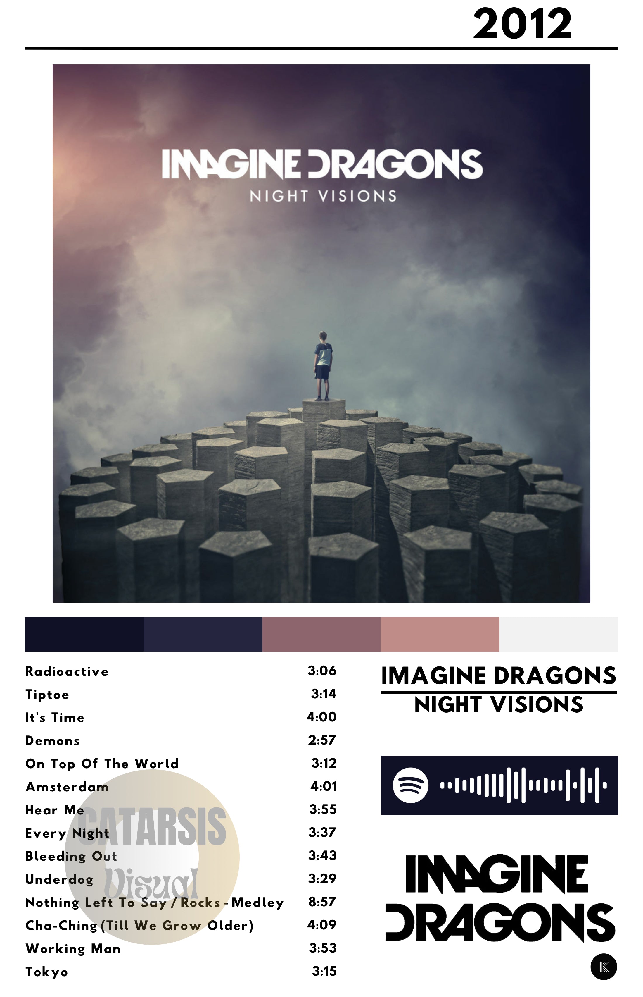 Cuadro Imagine Dragons - Night Visions