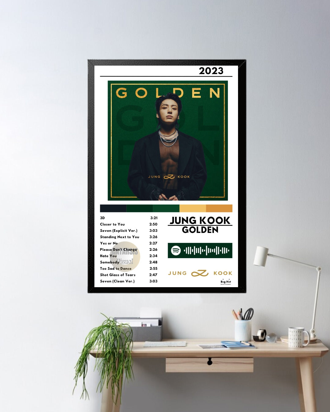 Cuadro Jungkook - Golden