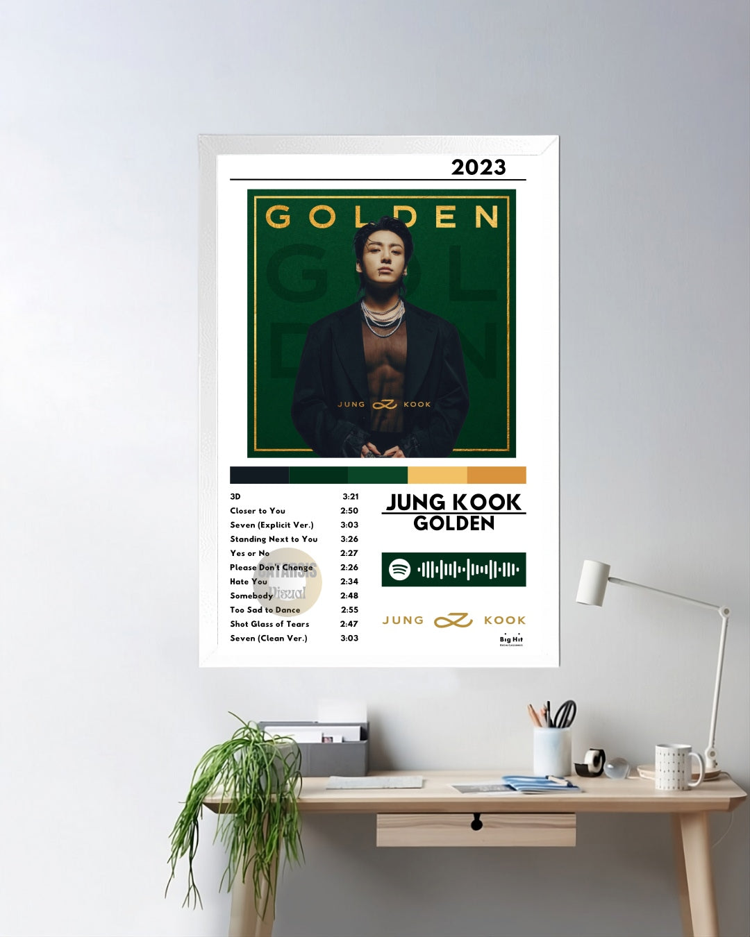 Cuadro Jungkook - Golden