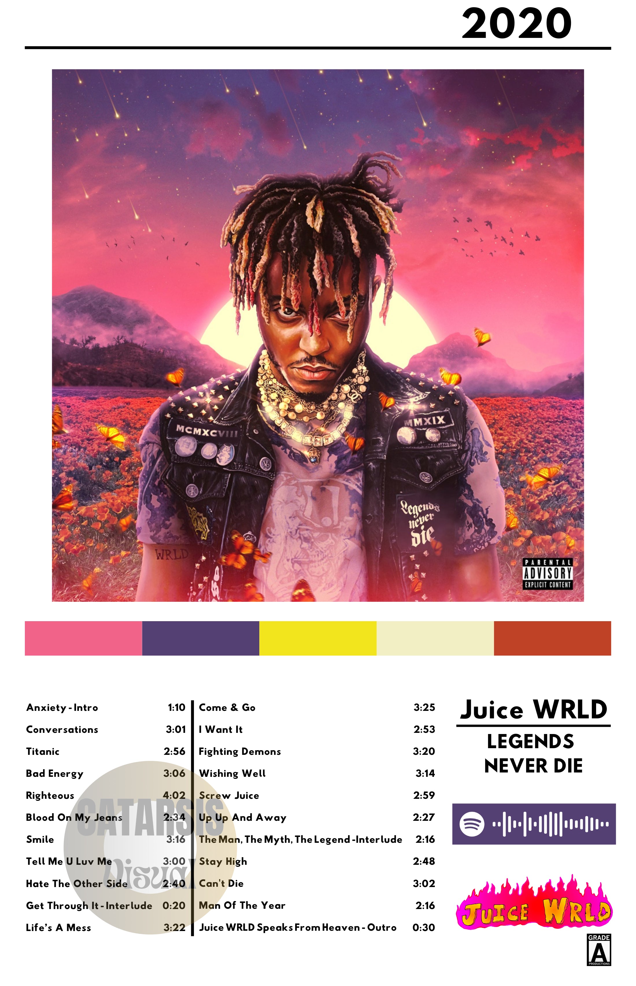Cuadro Juice WRLD - Legends Never Die