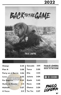 Cuadro Paulo Londra - Back to the Game