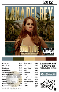 Cuadro Lana del Rey - Born to Die - The Paradise Edition