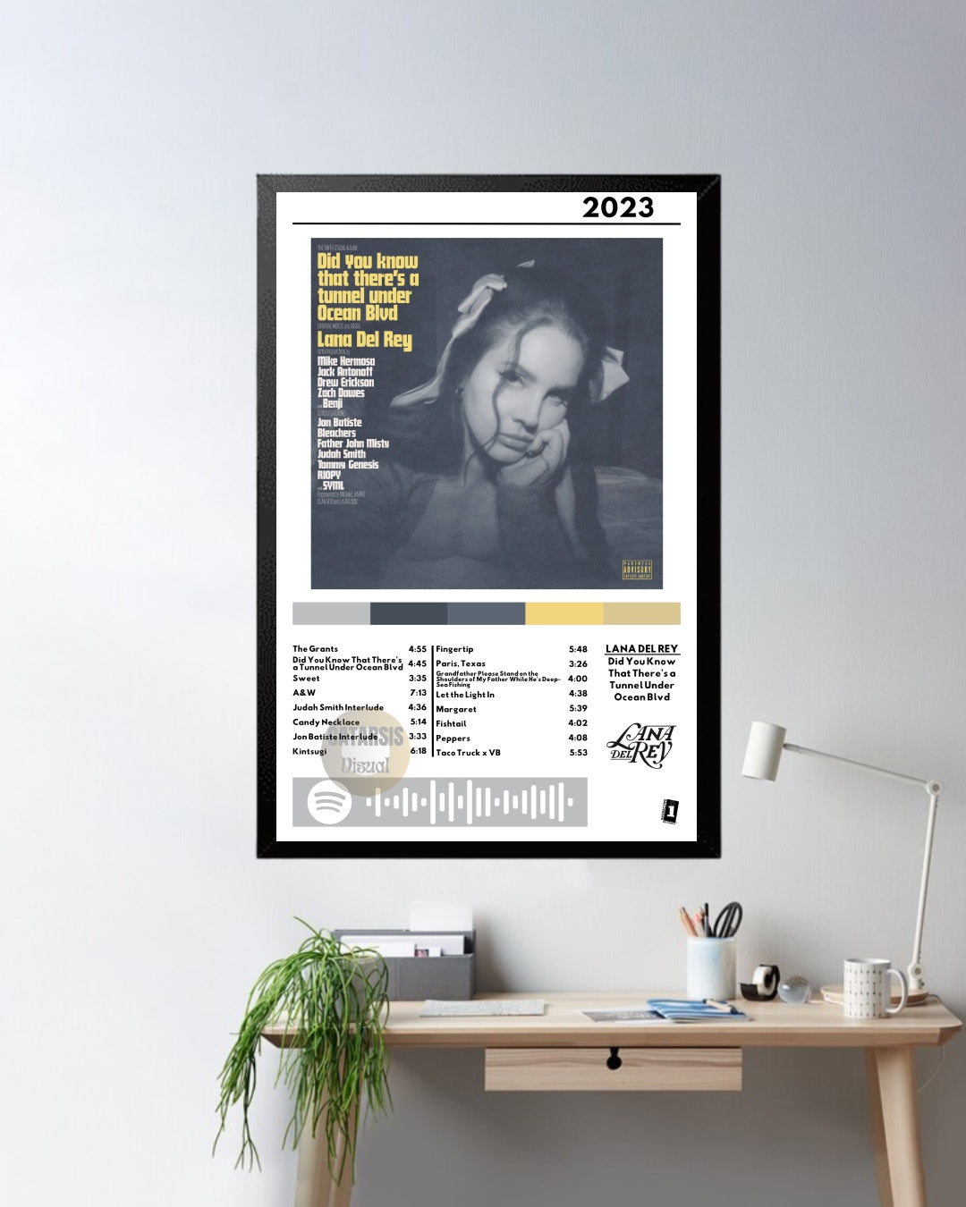 Cuadro Lana del Rey -  Did you know that there's a tunnel under Ocean Blvd