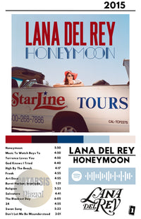Cuadro Lana del Rey - Honeymoon