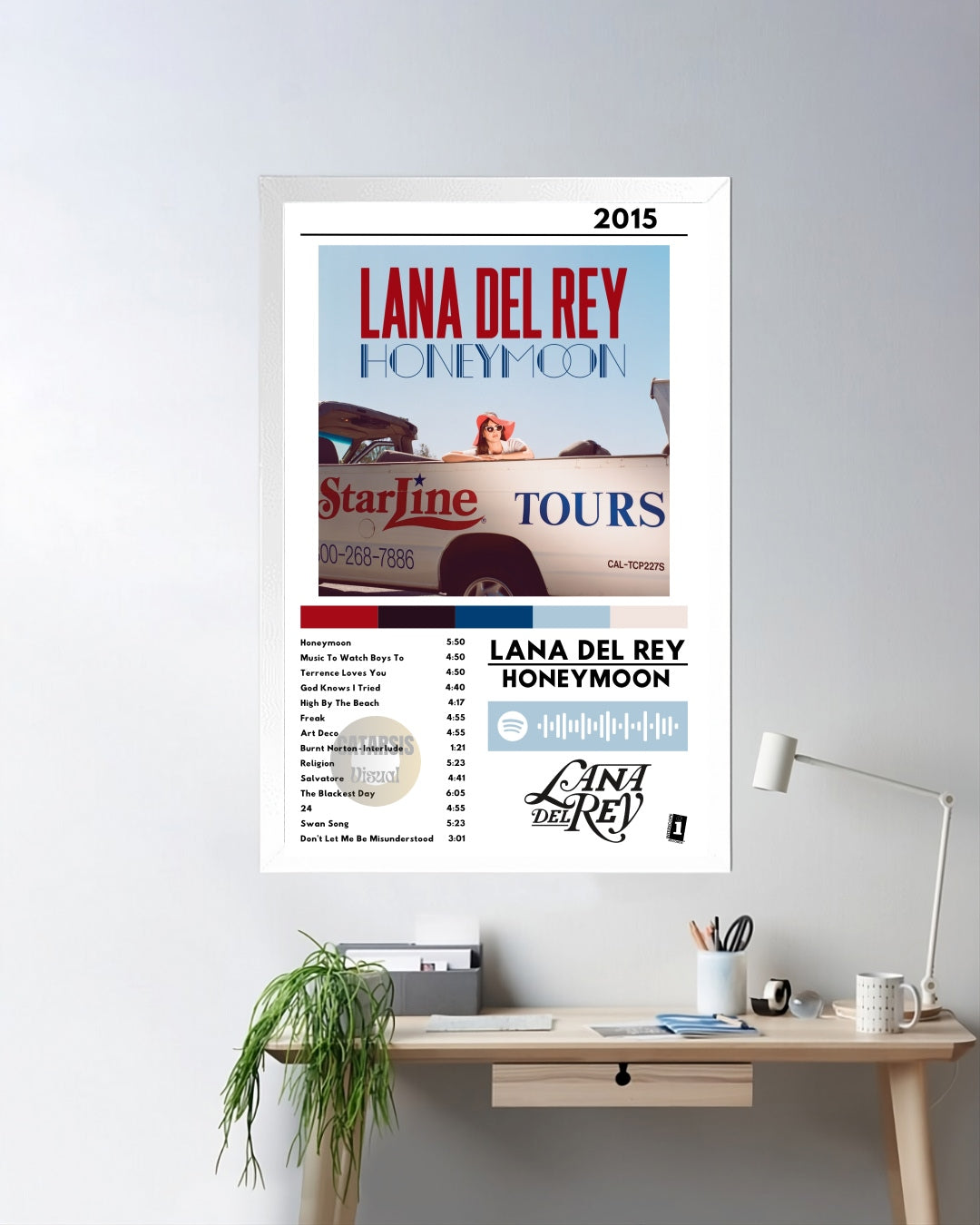 Cuadro Lana del Rey - Honeymoon