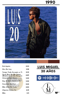 Cuadro Luis Miguel - 20 Años