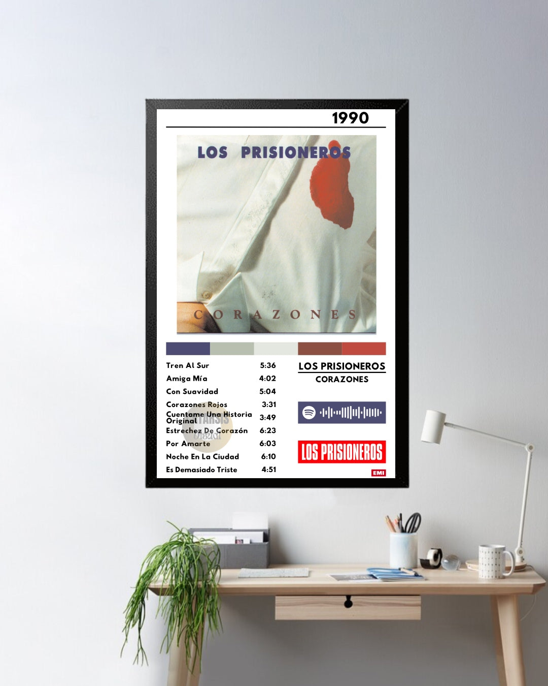 Cuadro Los Prisioneros - Corazones