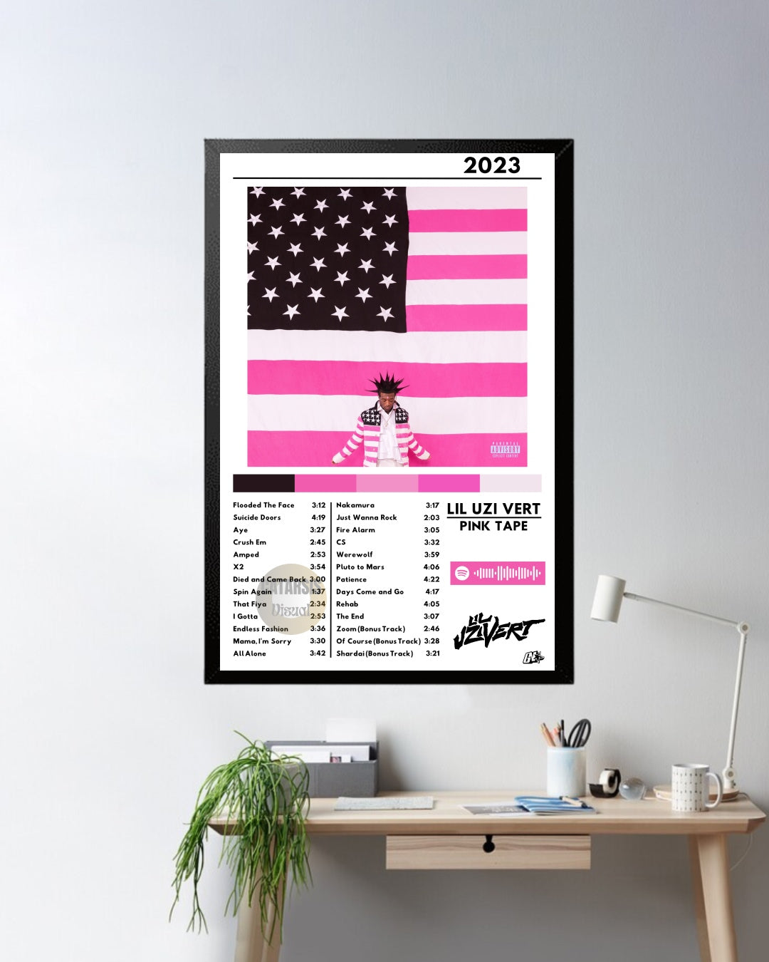 Cuadro Lil Uzi Vert - Pink Tape