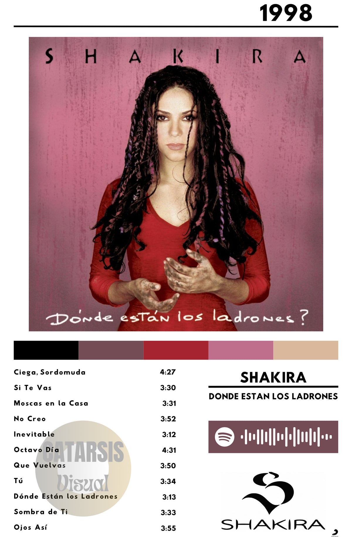 Cuadro  Shakira - Donde Estan Los Ladrones