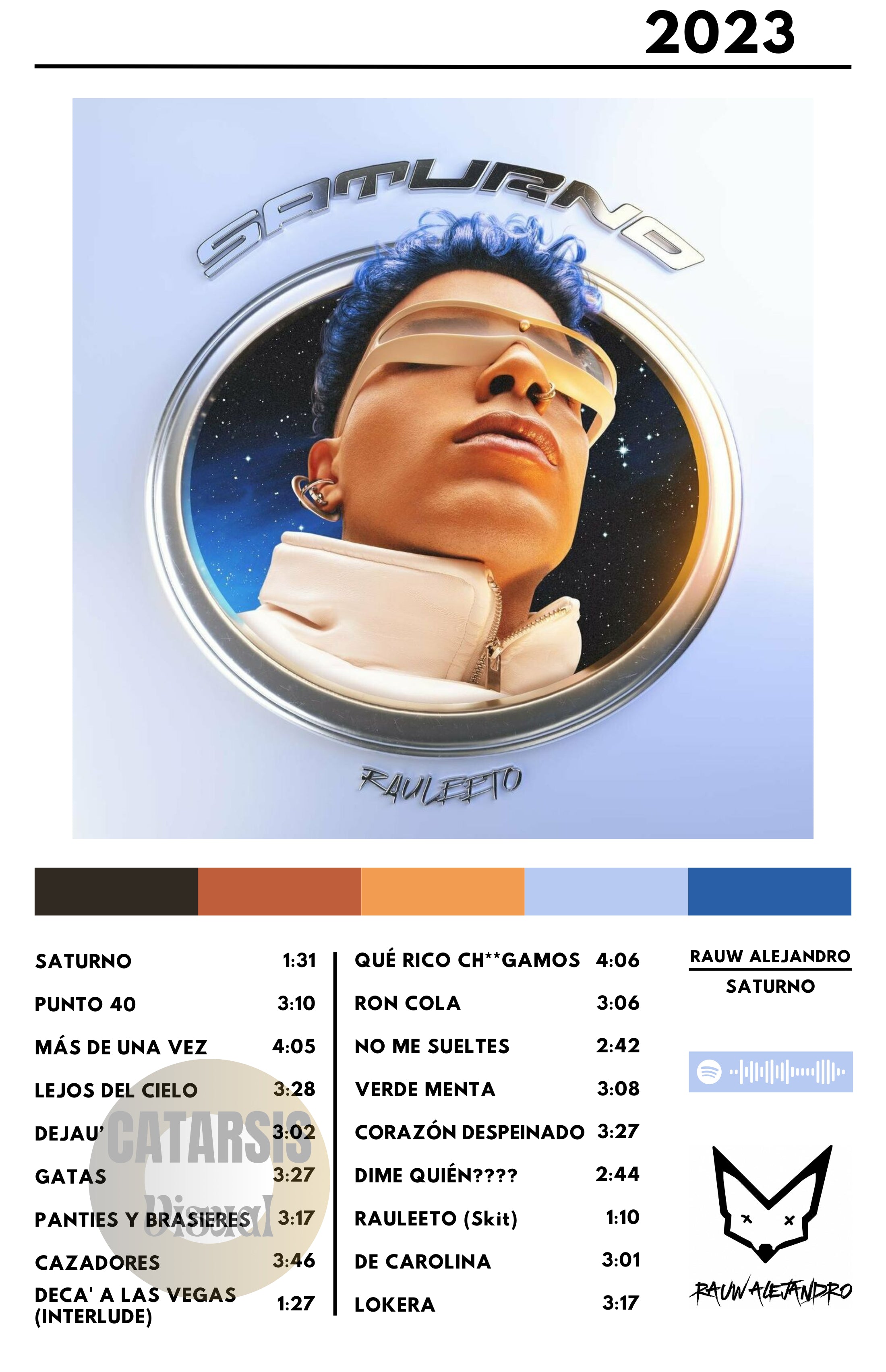 Cuadro Rauw Alejandro - Saturno