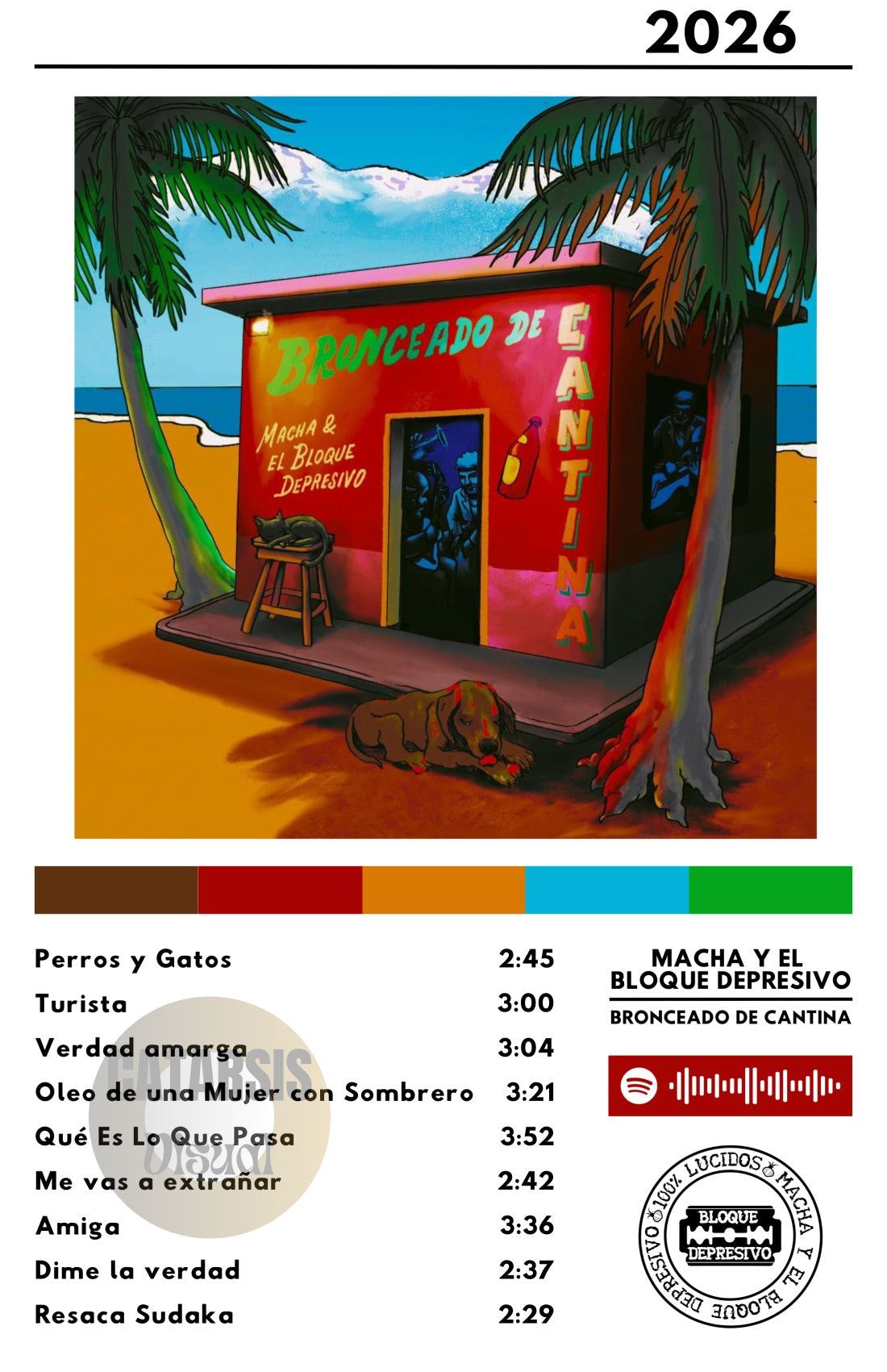 Cuadro Macha Y El Bloque Depresivo - Bronceado de Cantina