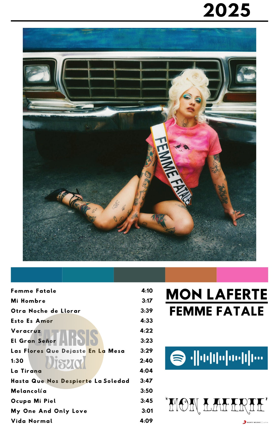 Cuadro Mon Laferte - Femme Fatale