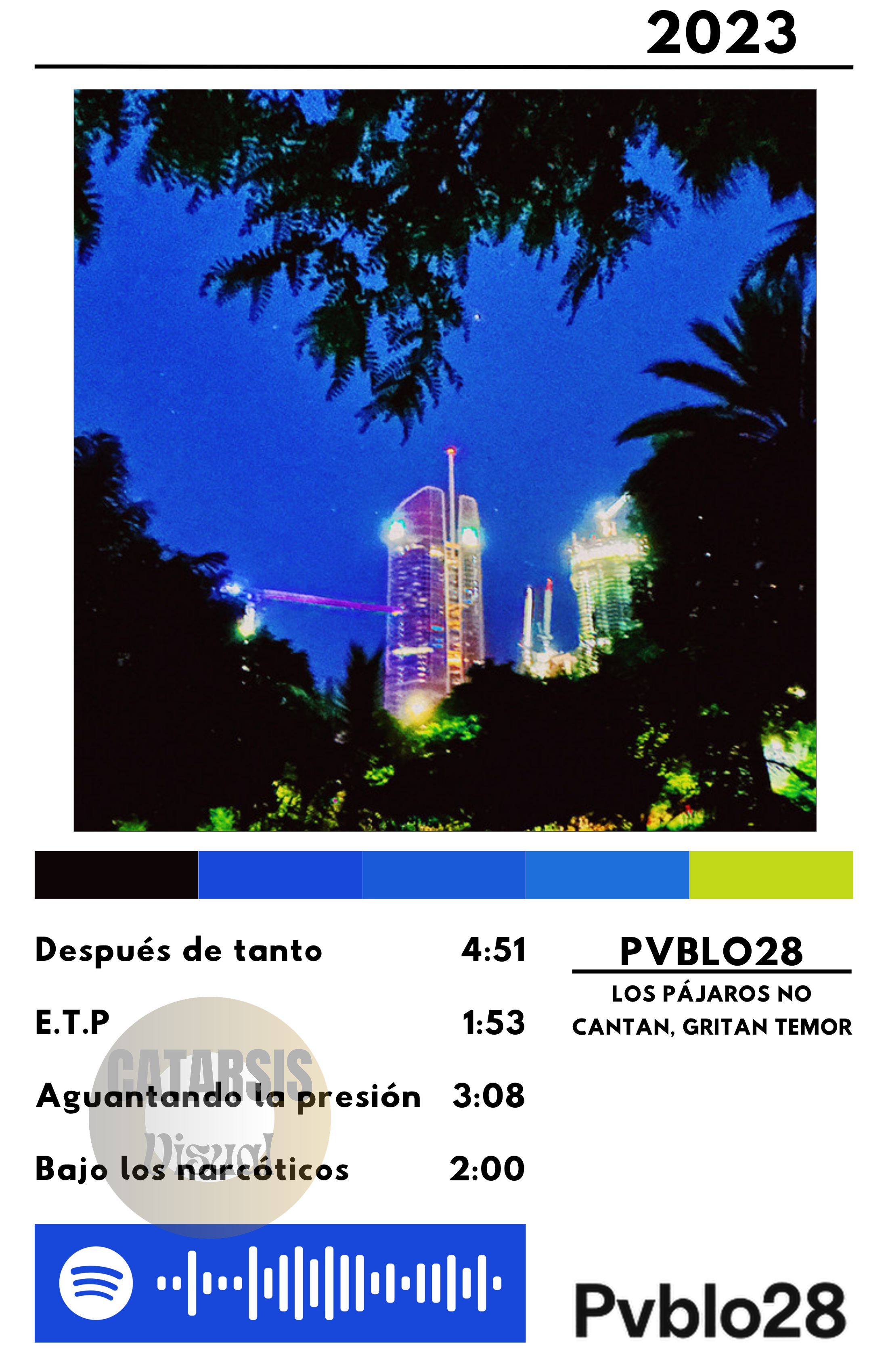Cuadro Pvblo28 - Los pájaros no cantan, gritaban temor