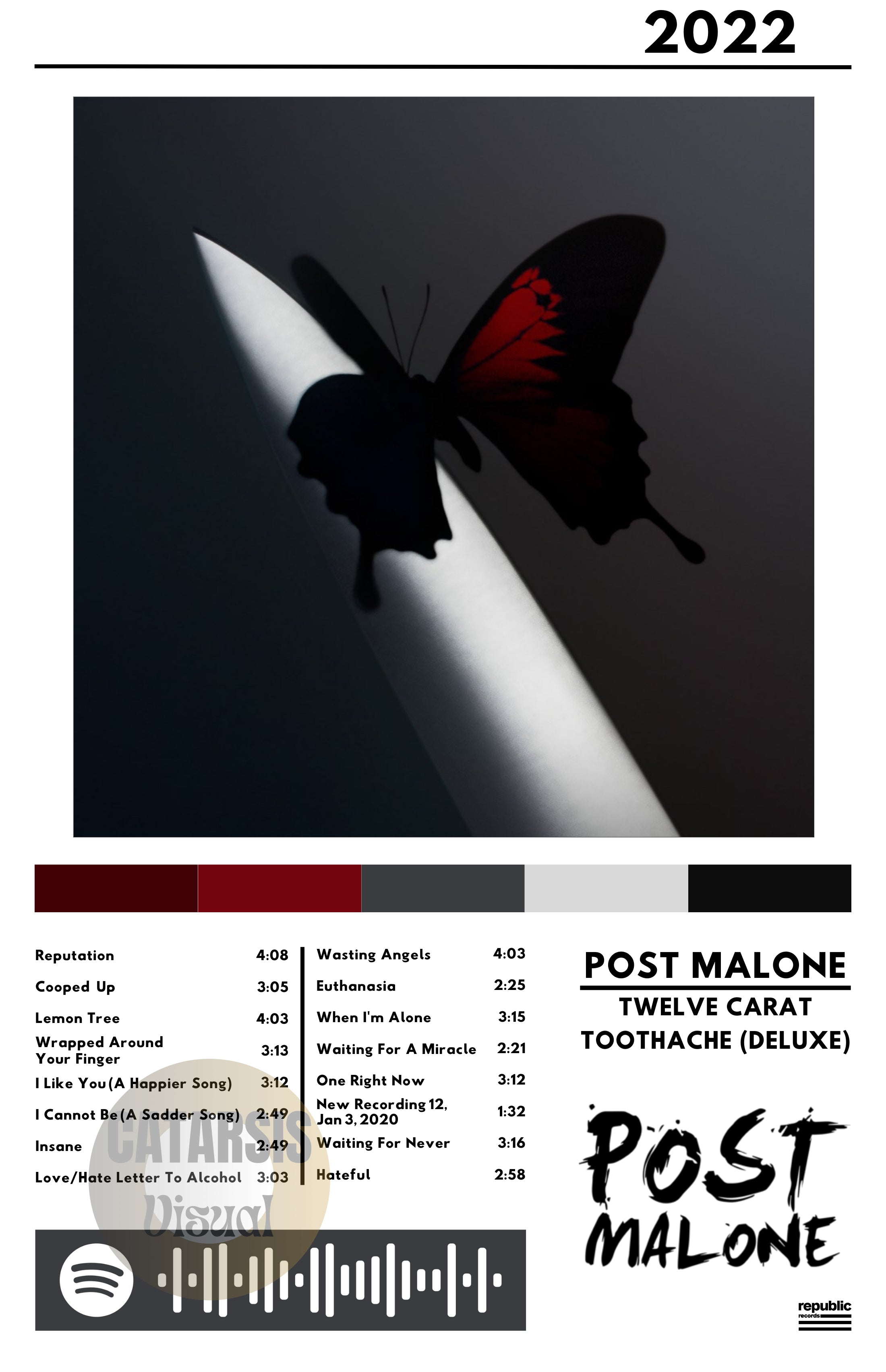 Cuadro Post Malone  - Twelve Carat Toothache