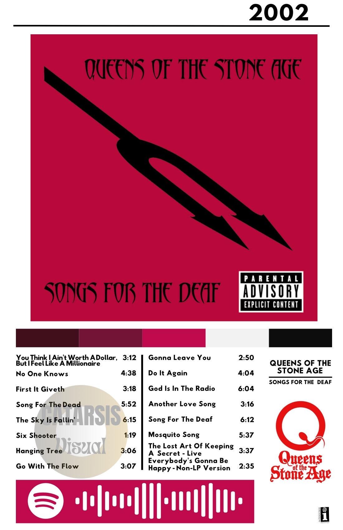 Cuadro Queens of the Stone Age - Song for the Deaf