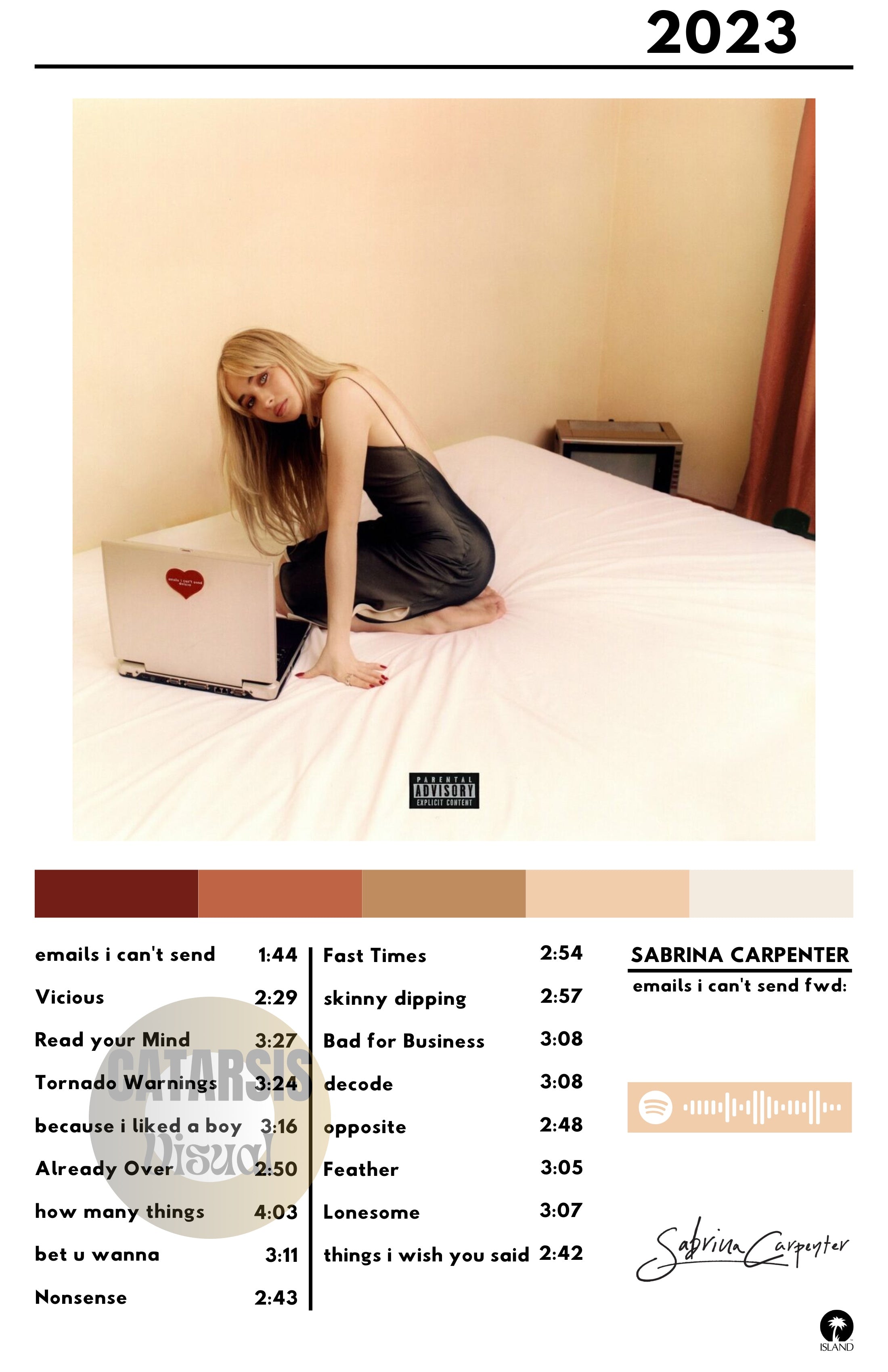 Cuadro Sabrina Carpenter - emails i can't send fwd