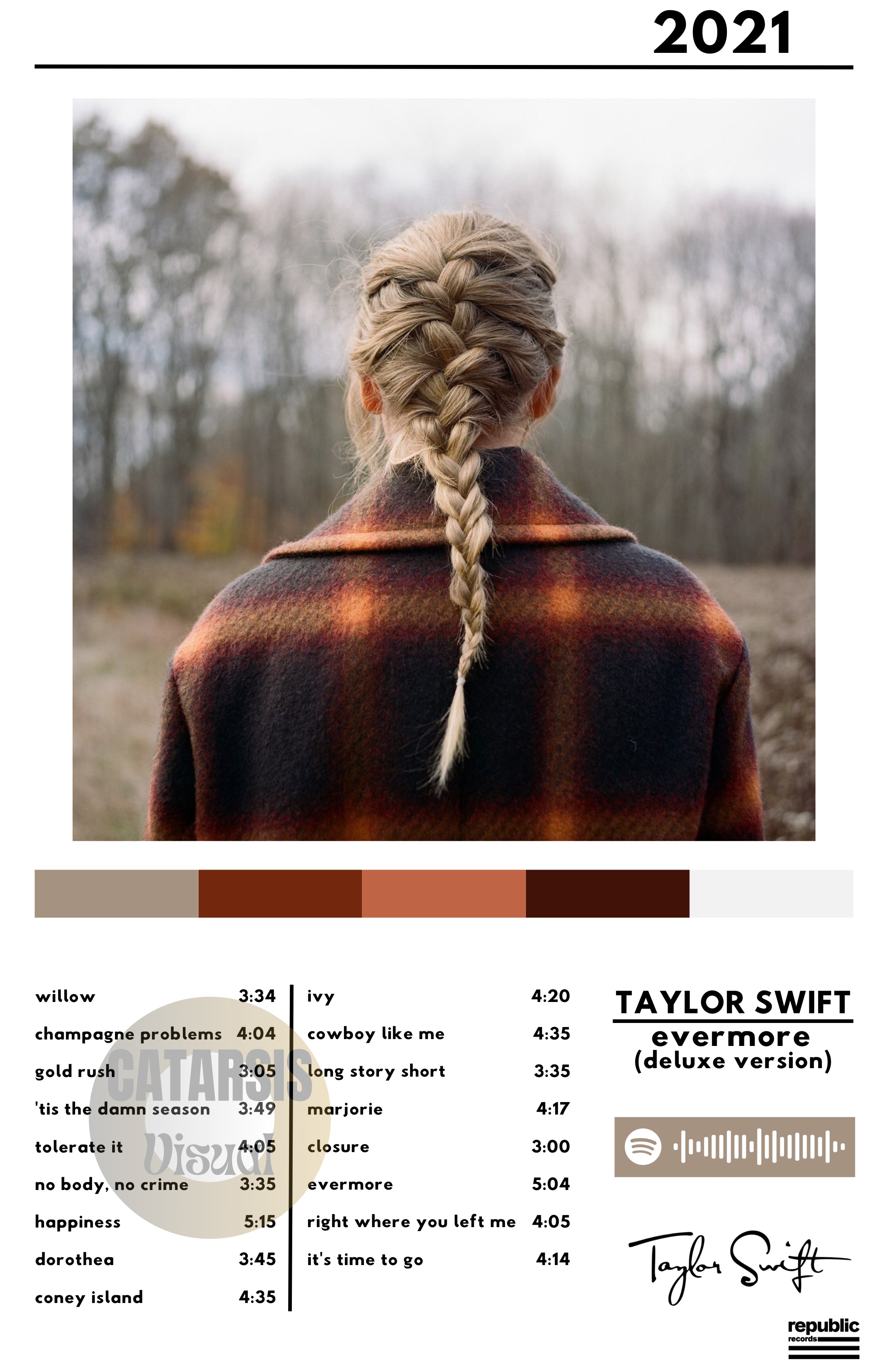 Cuadro Taylor Swift - evermore