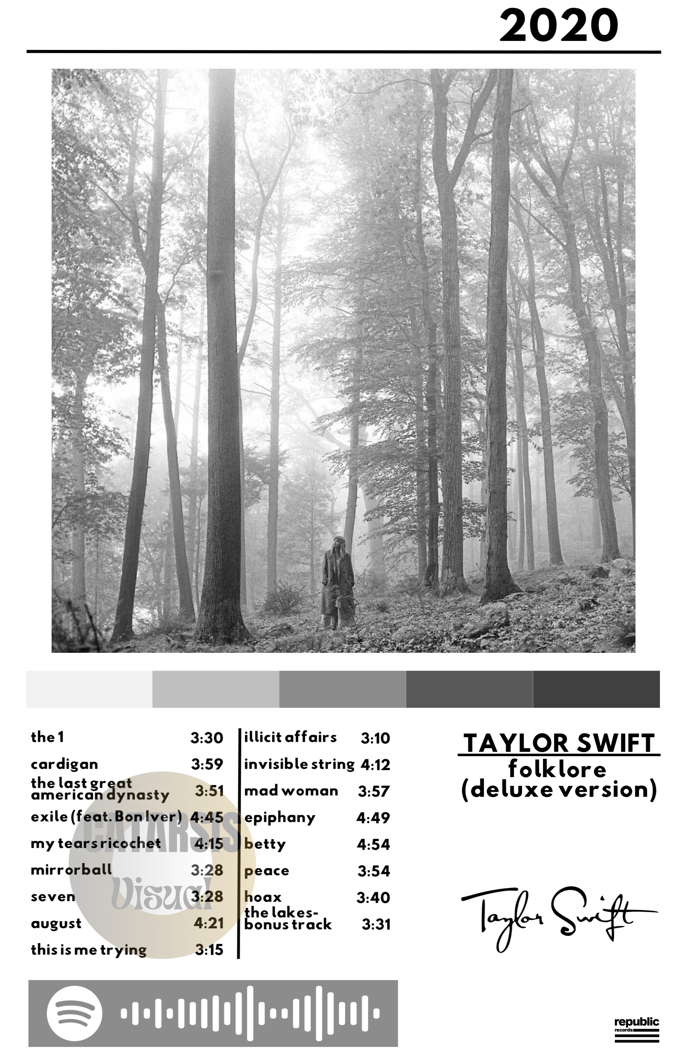 Cuadro Taylor Swift - Folklore