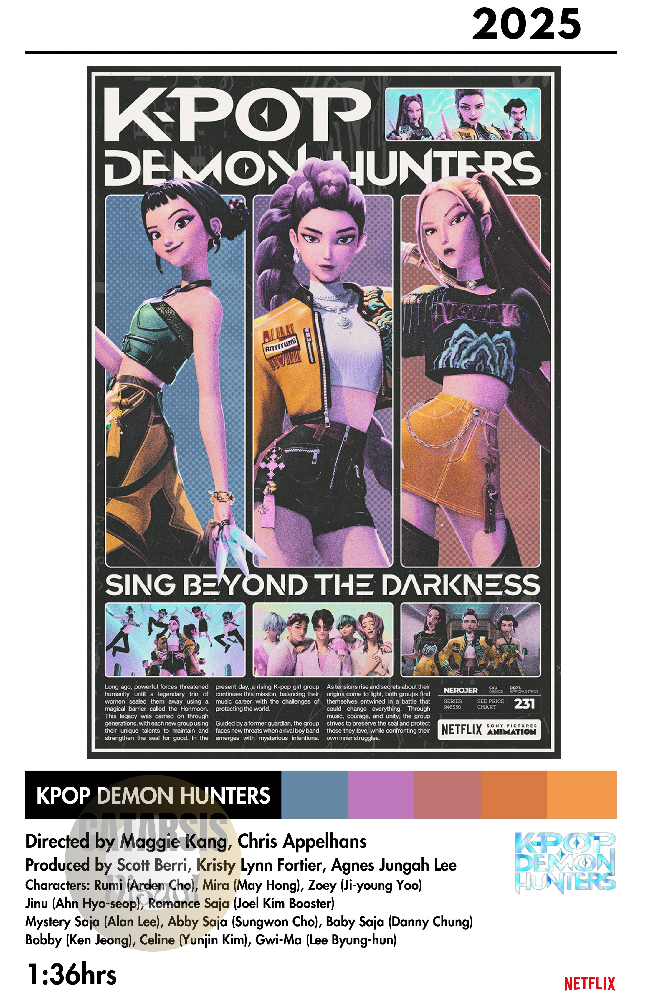 Cuadro KPOP Demon Hunters - Diseño 1