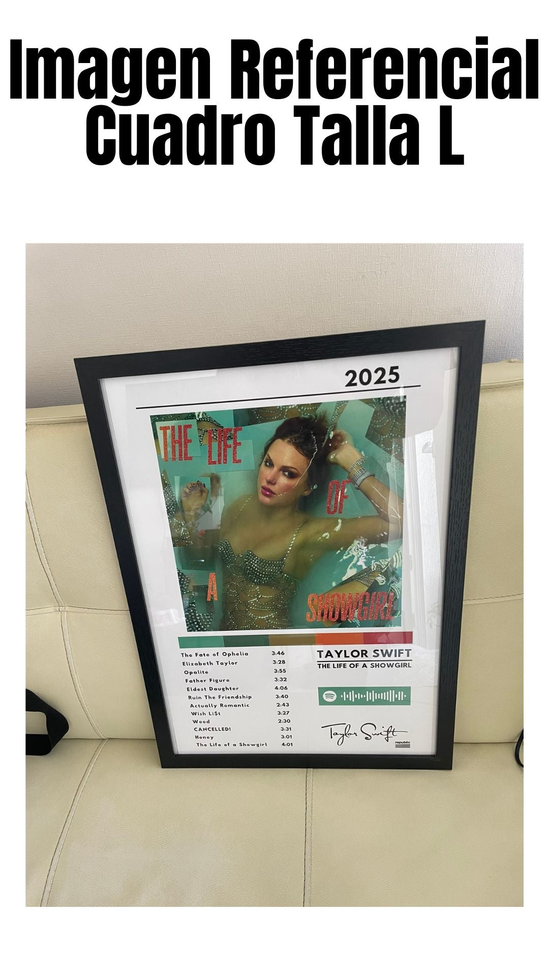 Cuadro Taylor Swift - The Life of a Showgirl